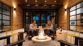 Outdoor lounge with firepit